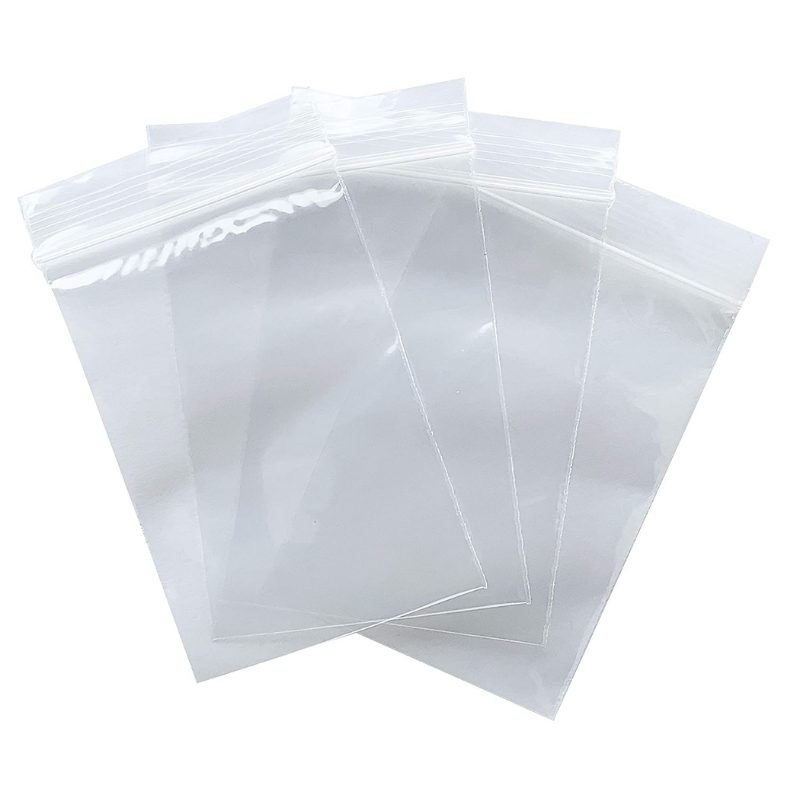 100 stycken 12.7x19 cm Ziplock / Blixtlåspåsar Genomskinliga